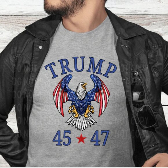 Trump Maga 45 47 President Heather Grey Tshirt Sizes Small-XL - Picture 1 of 1